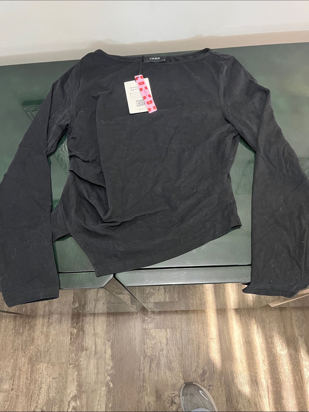 Cider Black Long Sleeve Crewneck Pullover